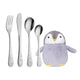 Bestik - 4 dele - Bamse pingvin