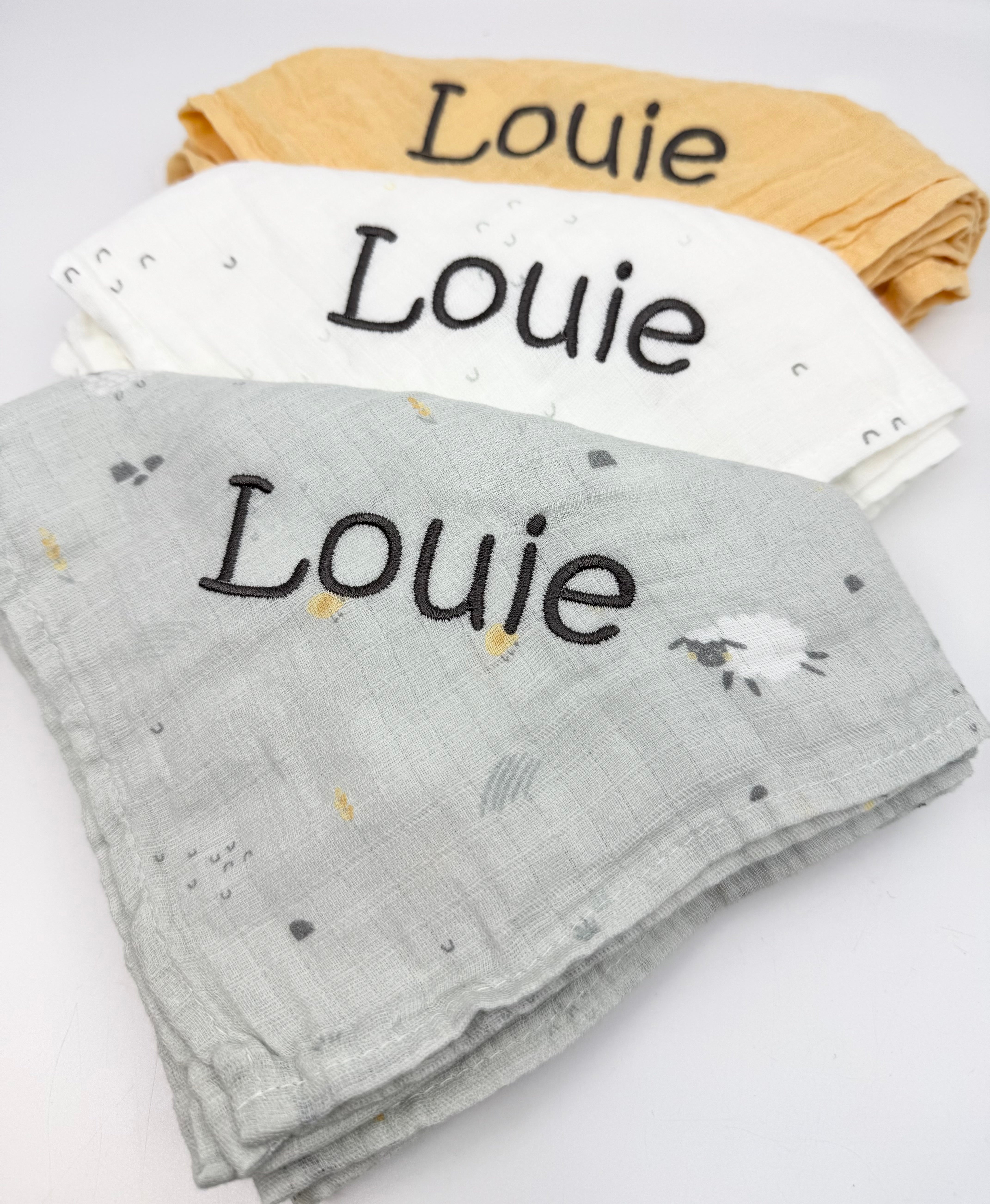 3 stk. stofble/babysvøb - Sleepy sheep, søvnig får