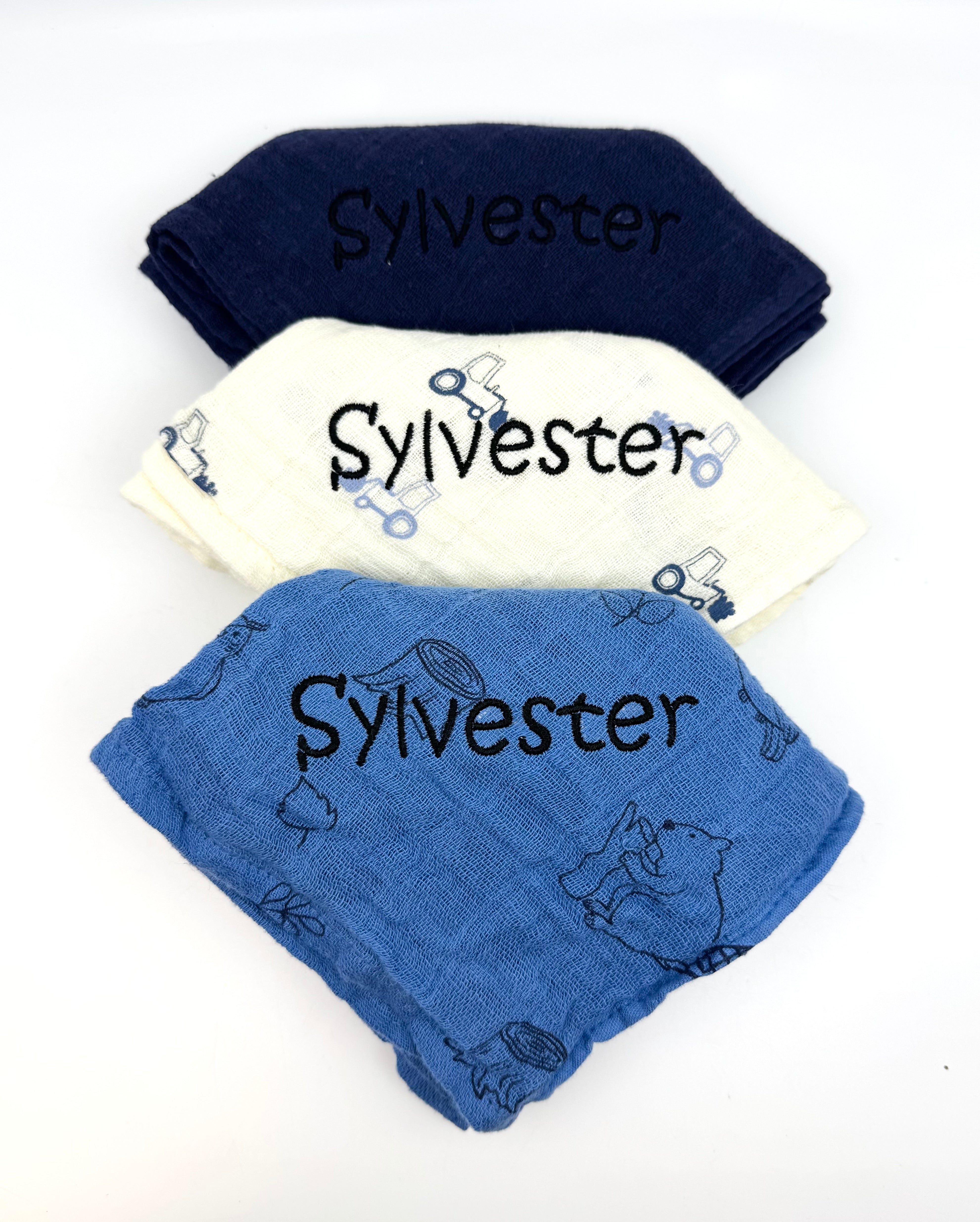 Økologisk stofbleer - Dark Navy (3-pak)