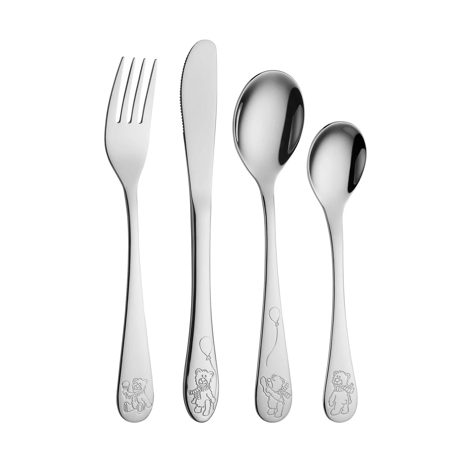 Bestik - 4 dele - Bamse Bjørn