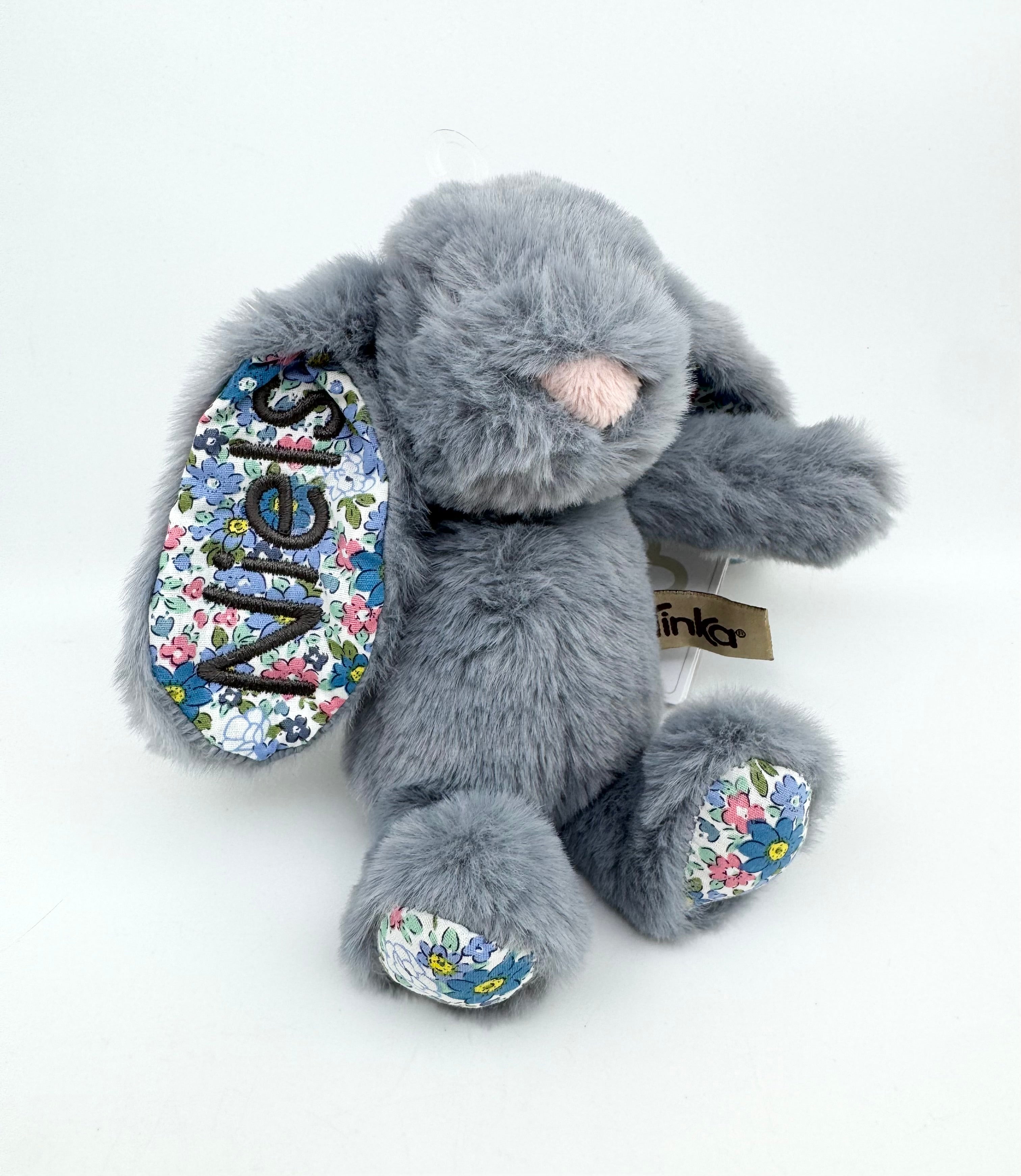Nussebamse - Tinka - Blå m. blomster