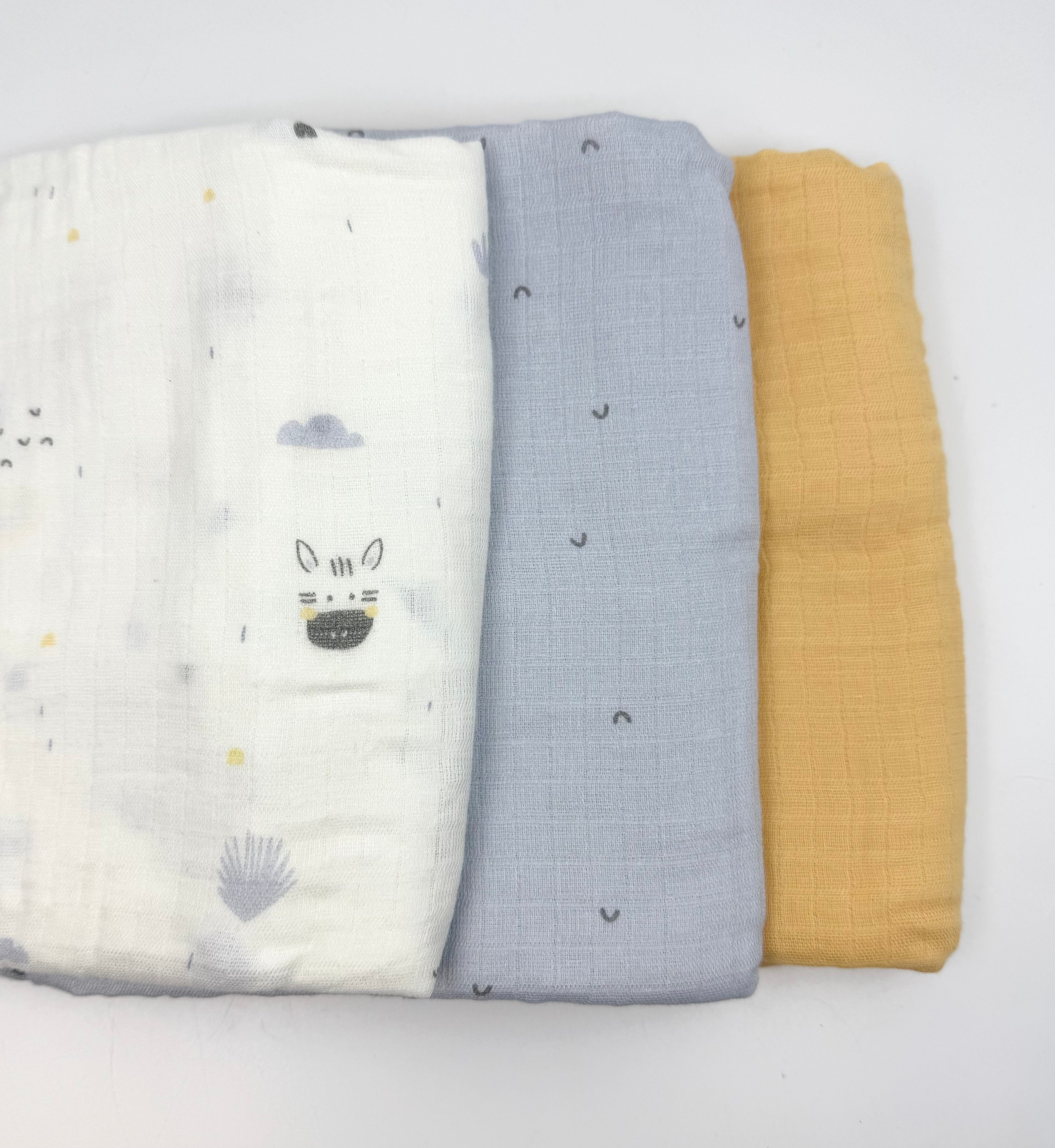 3 stk. stofble/babysvøb - Stripy Friends - Zebra