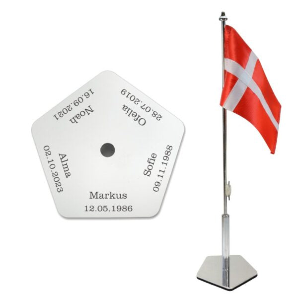Bordflag Familie 5 kantet