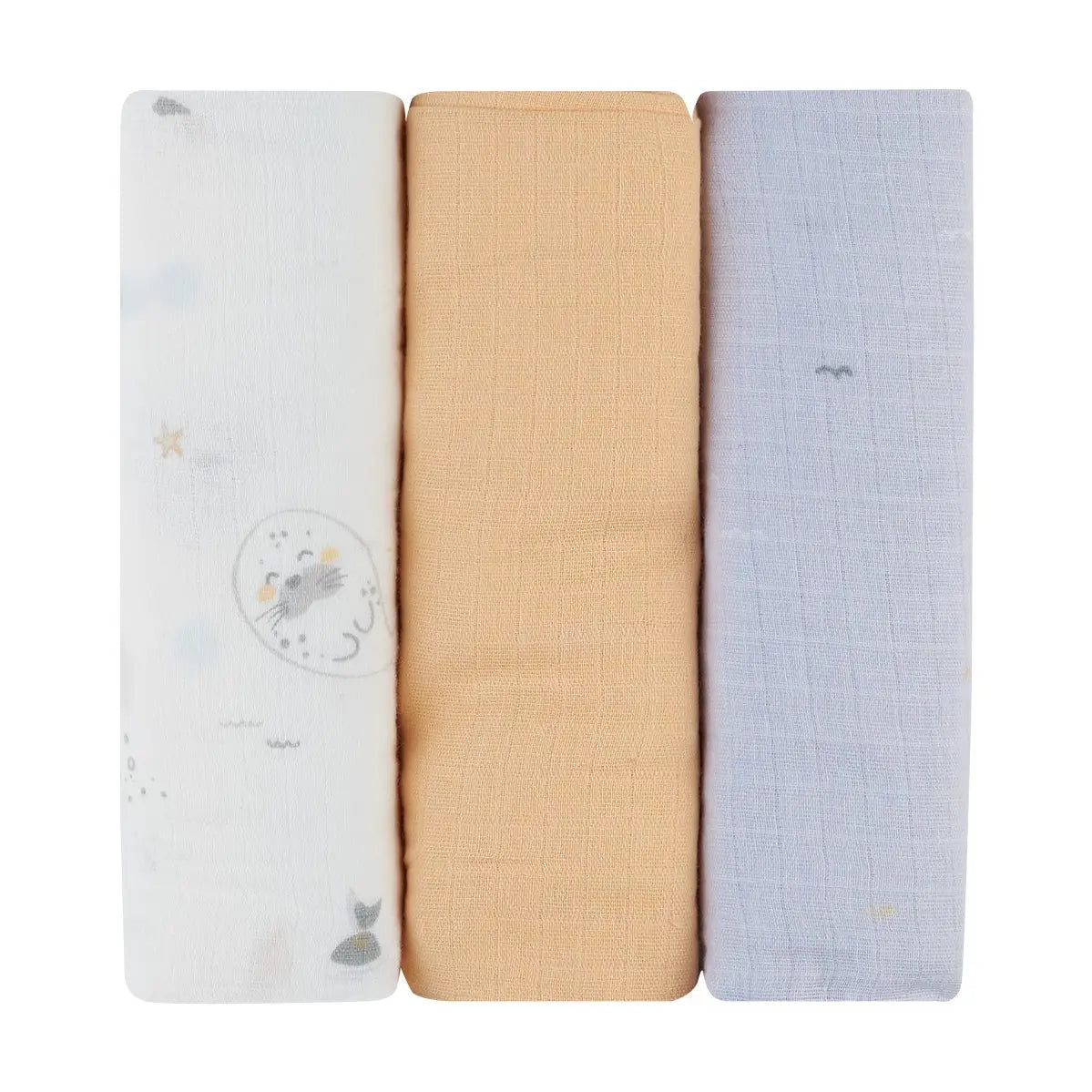 3 stk. stofble/babysvøb - Seally Me, sæl unge