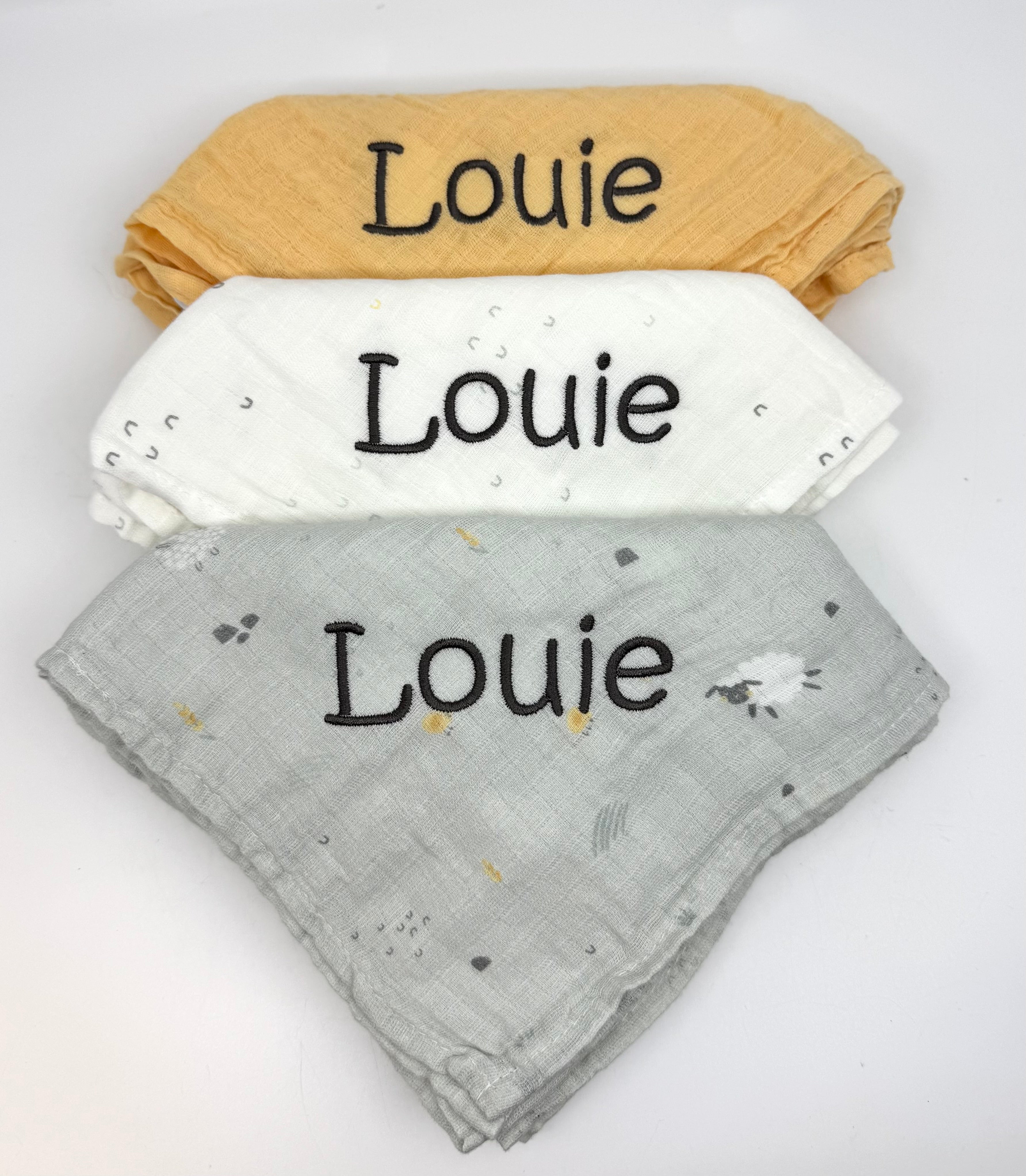 3 stk. stofble/babysvøb - Sleepy sheep, søvnig får