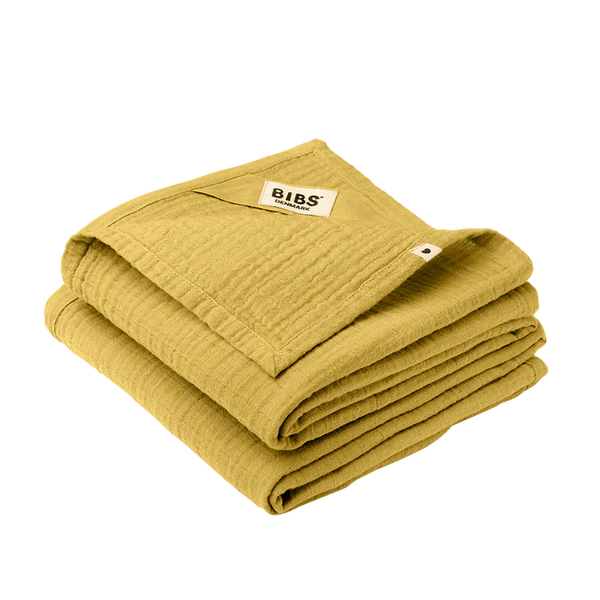 Bibs Muslin Cloth - Stofble (2 stk.) - Mustard