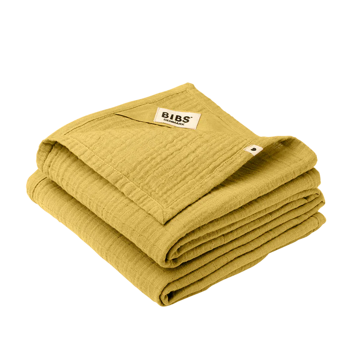 Bibs Muslin Cloth - Stofble (2 stk.) - Mustard