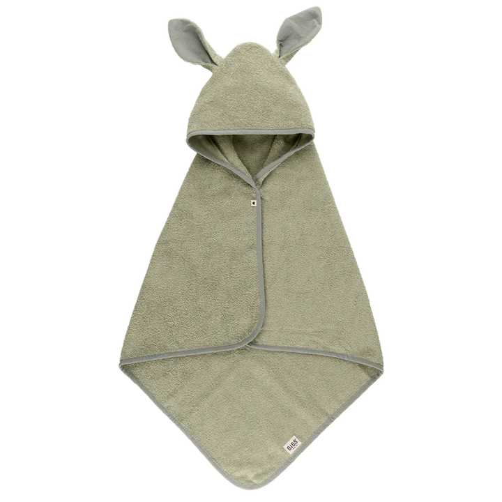 BIBS Kangaroo Hoodie Towel - Babybadeslag Sage
