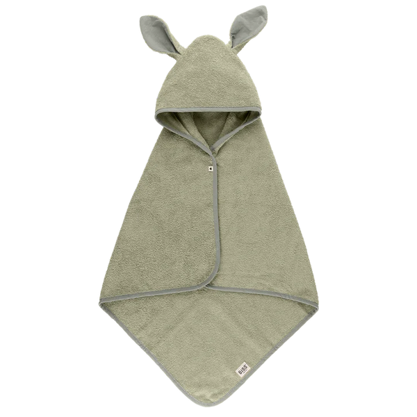 BIBS Kangaroo Hoodie Towel - Babybadeslag Sage
