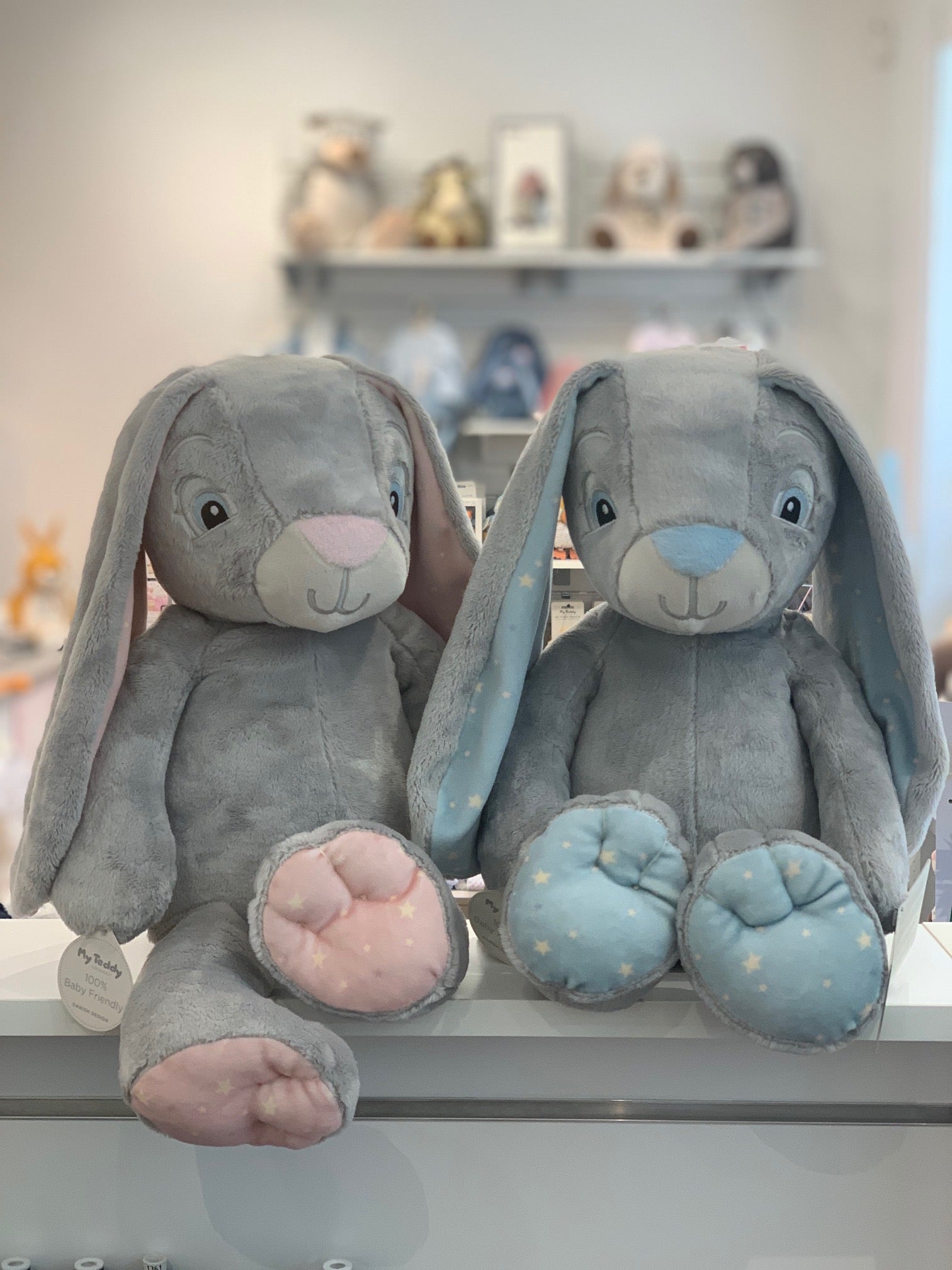 Nussebamse XL - My Newborn Star Bunny - Blå