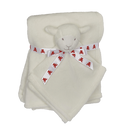 Nusseklud og babytæppe - Lam - Hvid