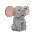 Sparebøsse - Elefant med lyserøde øre - Fortinnet