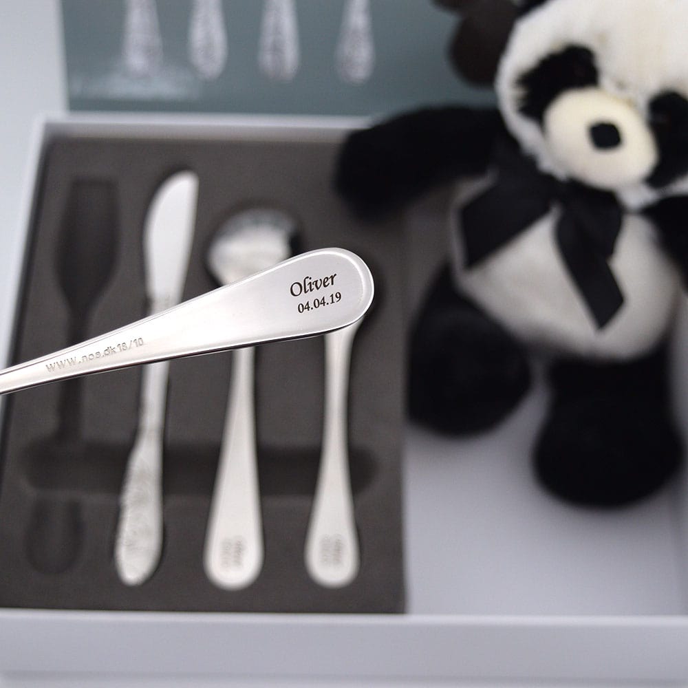 Bestik - 4 dele - Bamse Panda