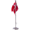 Flagstang med navn, dato og dåbsdato, fortinnet