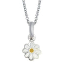 Halskæde med daisy blomst vedhæng - sølv