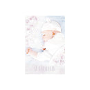 Kort med konvolut - På dåbsdagen baby med roser dreng (68x98mm)